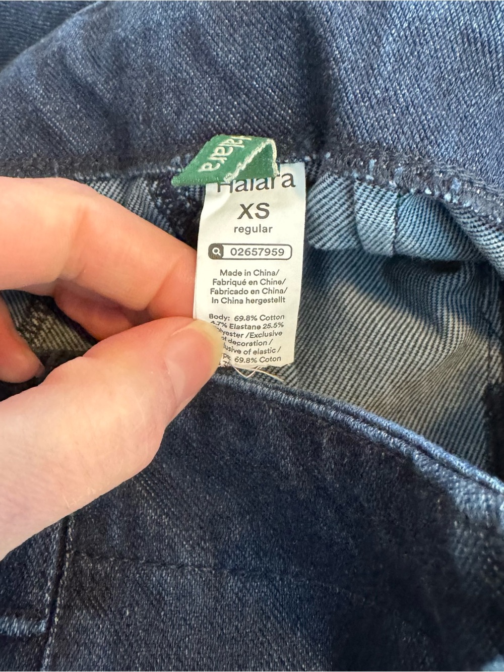 Halara Flex High Waisted Pockets Washed Casual Wide Leg Jeans Deep Blue Water XS - Picture 3 of 7